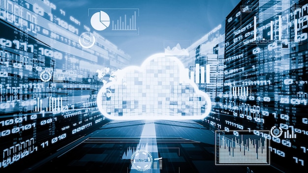 Cloud-Computer und Online-Datenspeicherung mit stillschweigender intelligenter Freigabesoftware