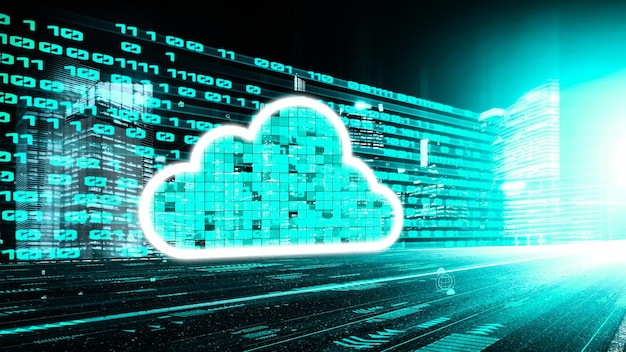 Cloud-Computer und Online-Datenspeicherung mit stillschweigender intelligenter Sharing-Software
