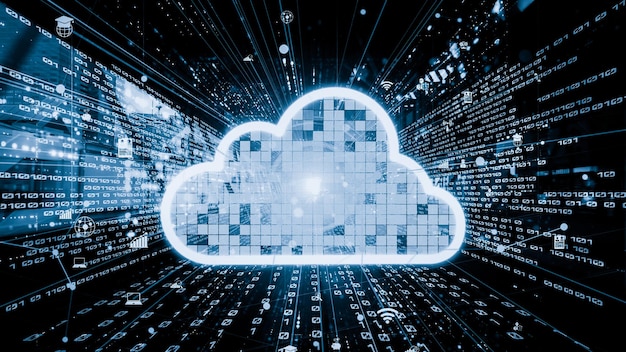 Cloud-Computer und Online-Datenspeicherung mit stillschweigender intelligenter Sharing-Software