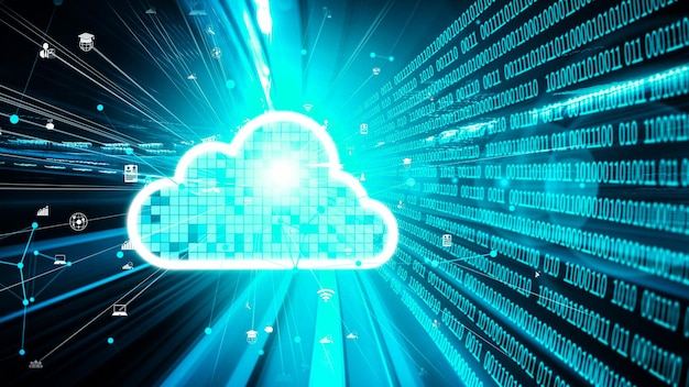Cloud-Computer und Online-Datenspeicherung mit stillschweigender intelligenter Sharing-Software
