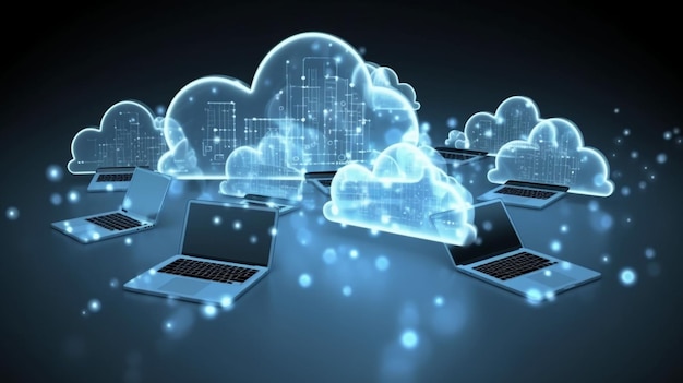 Cloud-Computing-Konzept-Design-Hintergrund