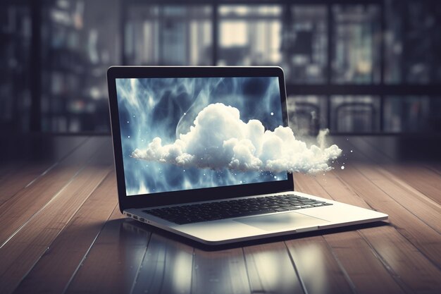 Cloud-Computing-Konzept mit Laptop