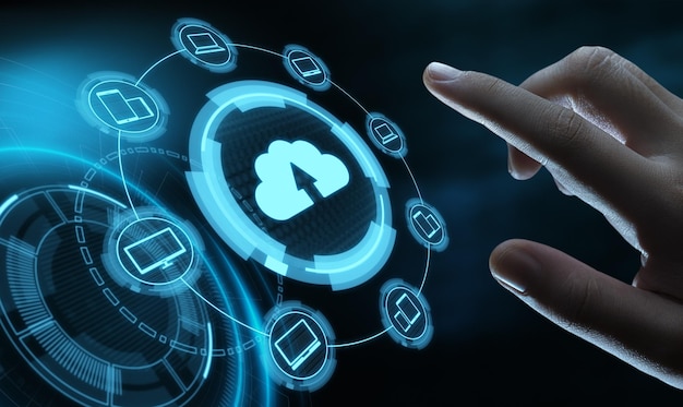 Cloud-Computing-Technologie Internet-Speichernetzwerk-Konzept