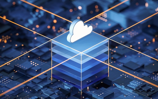 Cloud-Computing und Dada-Übertragung Wissenschaft und Technologie 3D-Rendering