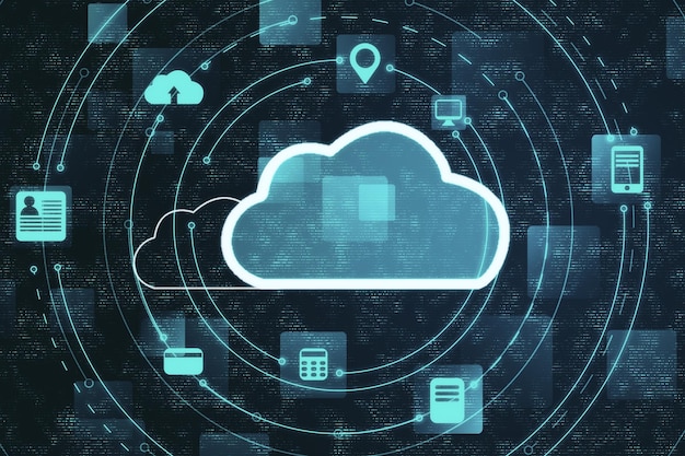 Cloud-Computing- und Kommunikationskonzept