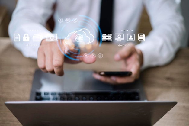 Cloud-Technologiekonzept Computing-Datenspeicherung Software-Infrastruktur
