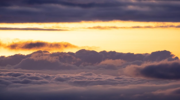 Cloudscape aéreo durante la mañana Amanecer Cielo Naturaleza Fondo