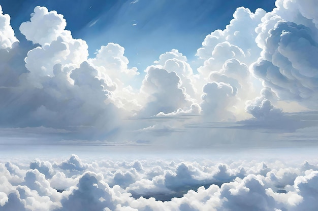 Cloudscape mit blauem Himmel und weißen Wolken