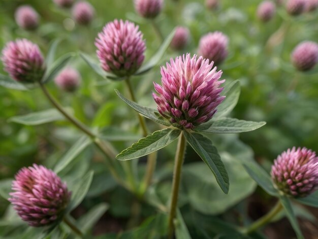 Foto clover vermelho trifolium pratense no jardim