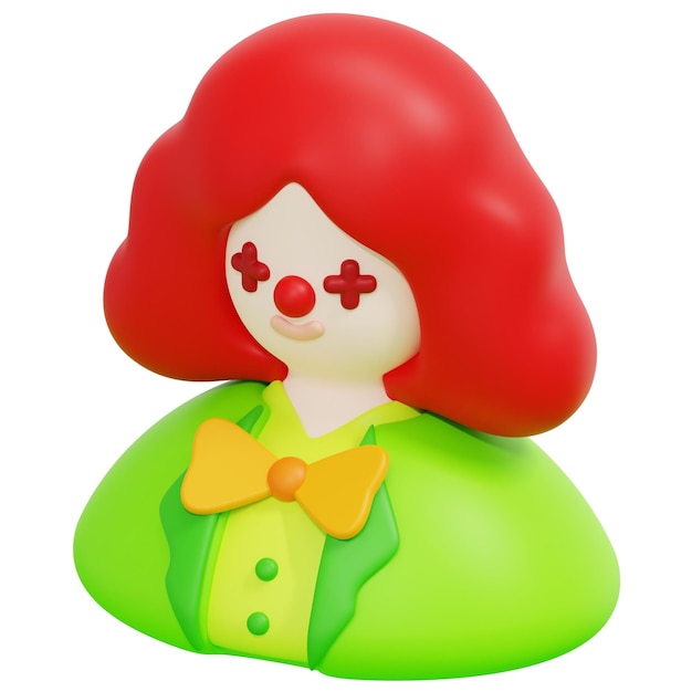 clown 3d-render-symbol-illustration