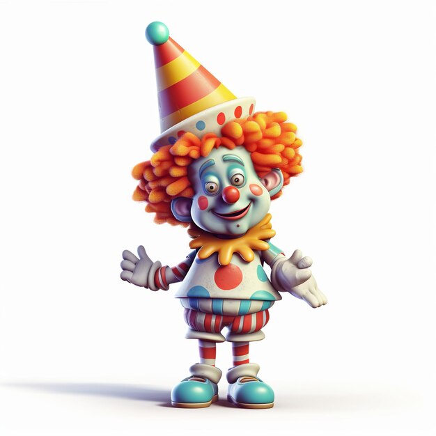 Clown isoliert auf weiß Generative ai