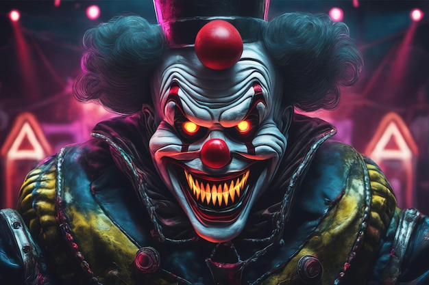 Clown von Halloween 3D-Illustration