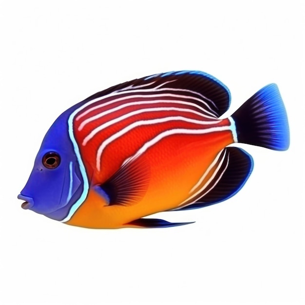 Clownfisch aus dem Roten Meer isoliert auf weiß Illustration AI GenerativexA