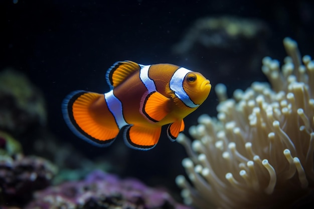 Clownfischfaust im Aquarium