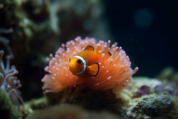 Clownfish Marine Life Anemone Reef Neuronales Netzwerk KI generiert