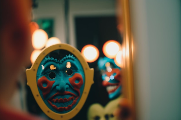 Clownmaske psychische Persönlichkeitsstörung Generative KI