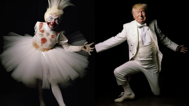 Foto clownporträt fesselnder clown horrorclown