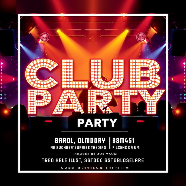 Club Party Flyer Social Media Post Vorlage