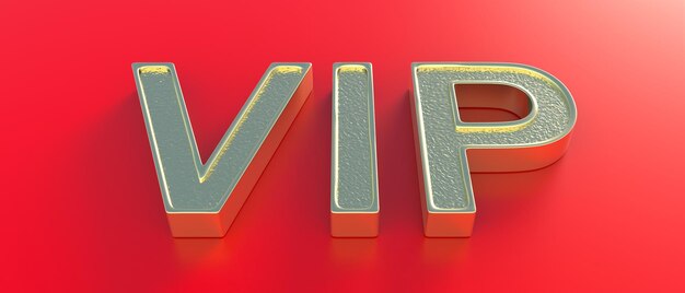 Club VIP concepto de miembro dorado Texto de lujo fondo rojo Membresía premium Ilustración 3d