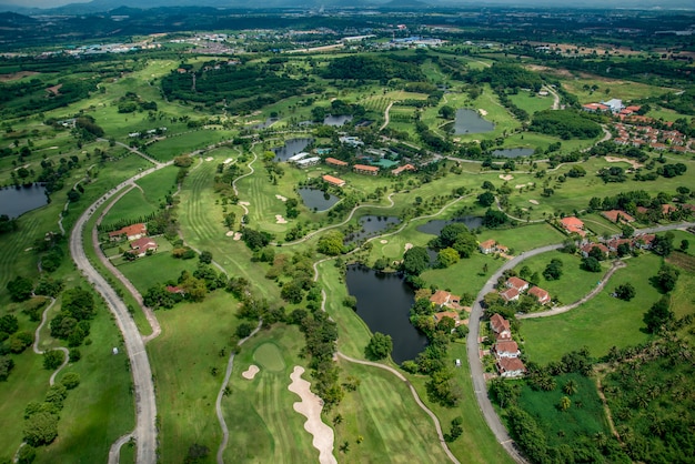 Clube de golfe do ar.