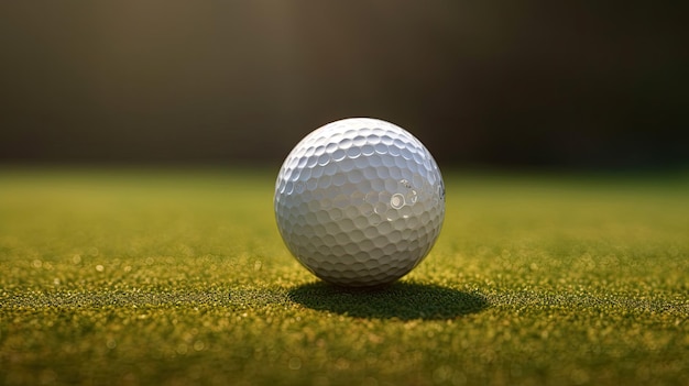 Clube de golfe e bola na grama Vamos jogar golfe Generative Ai