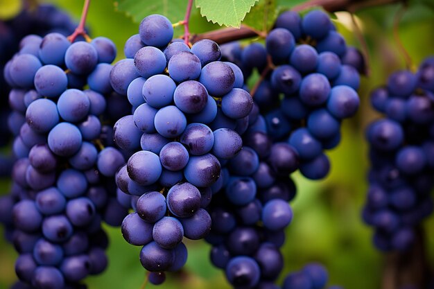 Cluster de uvas azuis