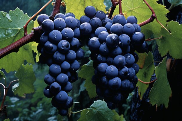 Cluster de uvas pretas png