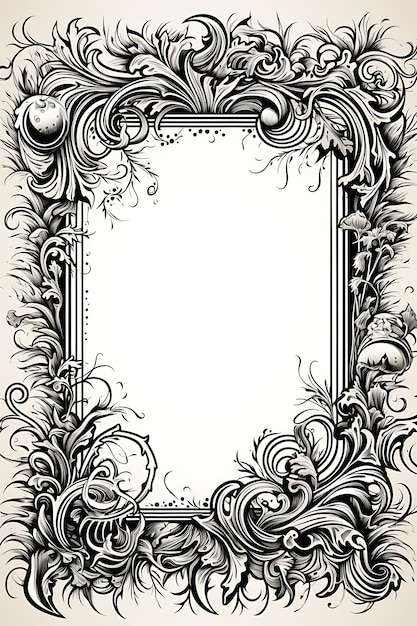 Cnc Laser Cut Medieval Book Frame uma moldura inspirada na antiga tatuagem medieval Boo contorno plano