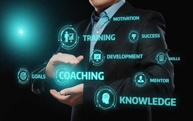 Coaching Mentoring Bildung Business Training Entwicklung E-Learning-Konzept