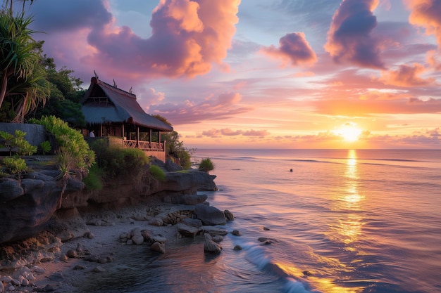 Coastal Serenity Bali Sunrise com vista para a praia