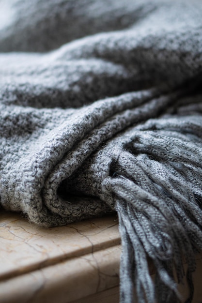 Cobertor de lã de malha de inverno quente e aconchegante