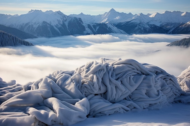 Foto cobertor de neve em pó