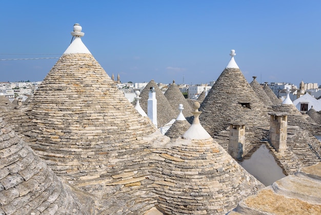 Cobertura cônica dos trullis em Alberobello