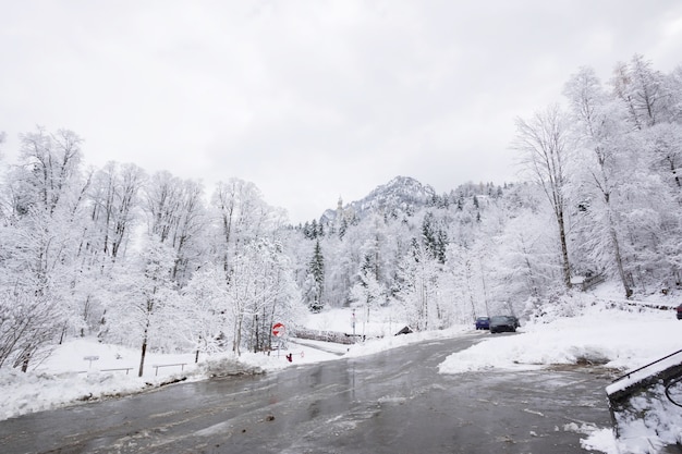 cobertura de paisagem de montanha Neve na Europa