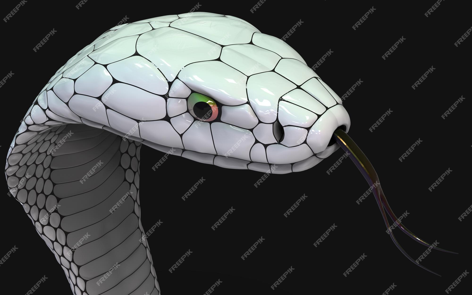 Cobra Da Serpente 3D Isolada Em Um Branco Ilustração Stock