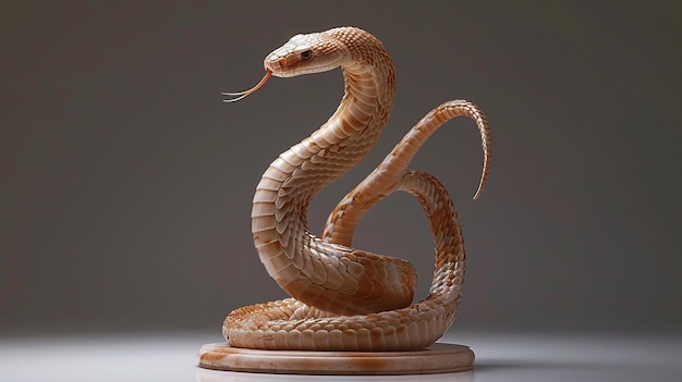 Una cobra en una exhibición de gimnasia rítmica que muestra flexibilidad y movimientos hipnotizantes