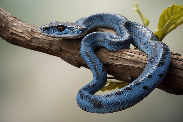 Foto cobra-víbora azul no ramo cobra-ríbora azul insularis