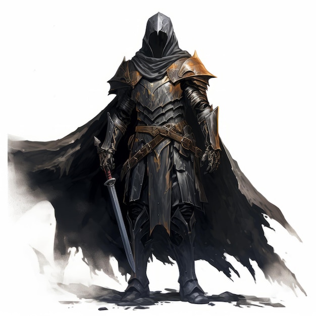 Coccyx Guard en limpias armaduras negras mazmorras y dibujos de dragones