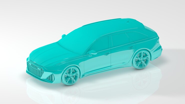 Foto coche de abedul de render 3d