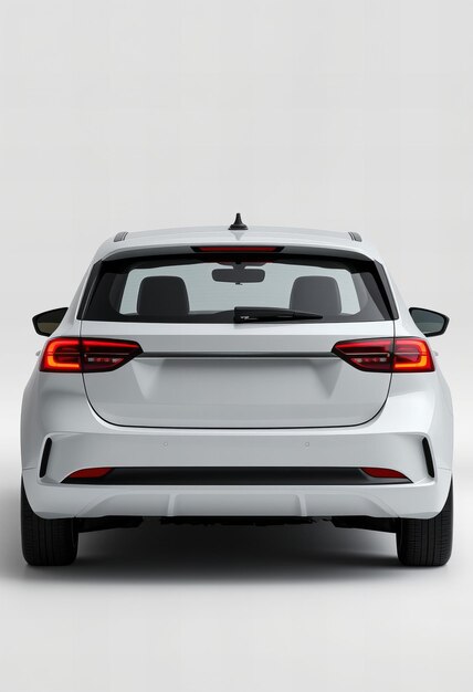 un coche blanco con la matrícula número 3
