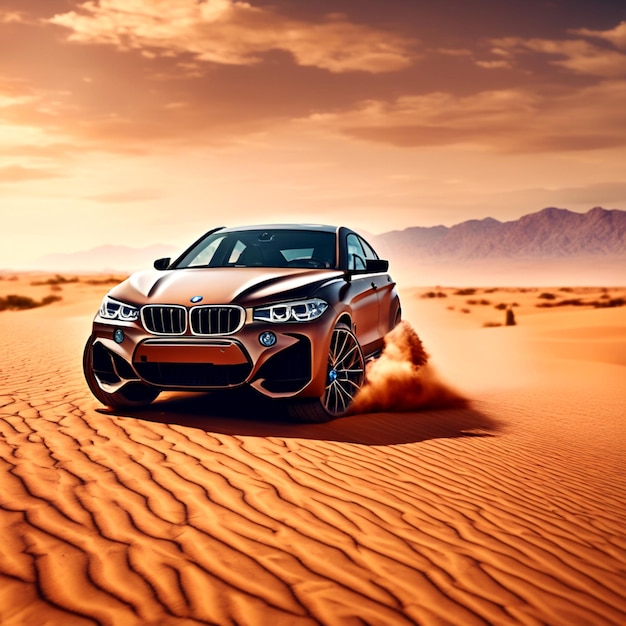 Coche BMW en el desierto