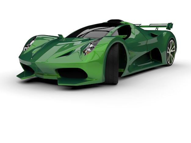 Coche de concepto de carreras verde