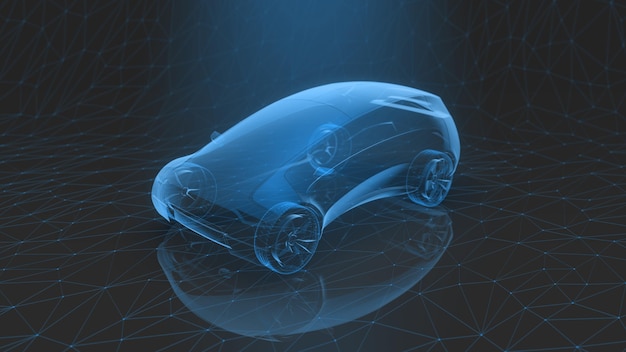 coche conceptual transparente