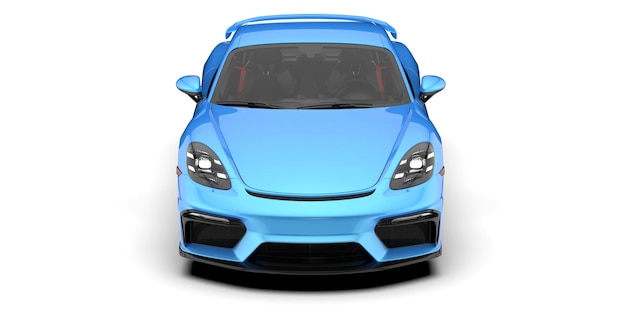 Foto coche deportivo aislado en la ilustración de renderizado 3d de fondo