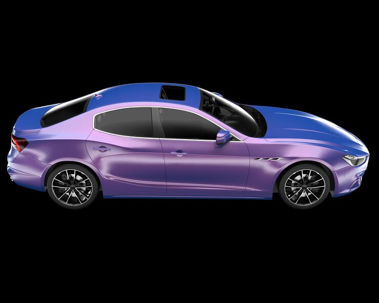 Foto coche deportivo aislado en la ilustración de renderizado 3d de fondo