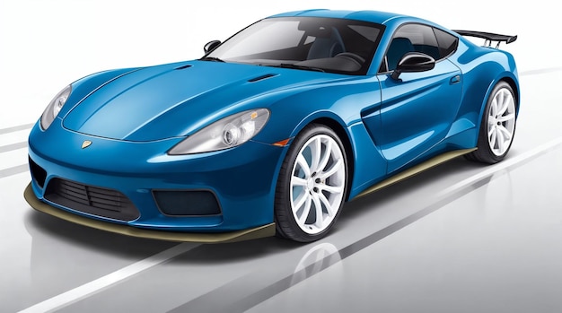 Coche deportivo azul