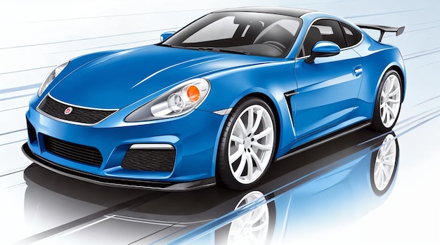 Coche deportivo azul