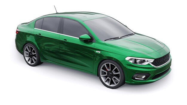 Coche deportivo compacto Family Sedan 3d ilustración