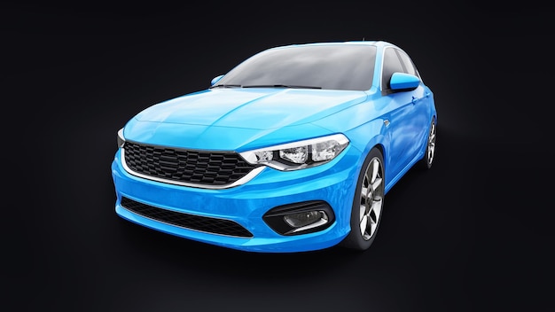 Coche deportivo compacto Family Sedan 3d ilustración