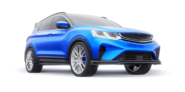 Coche deportivo compacto SUV 3d render ilustración